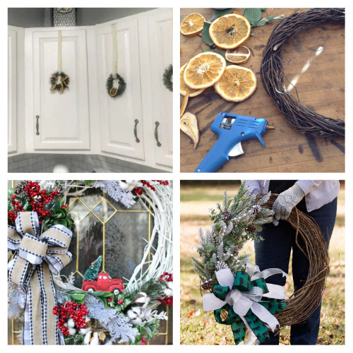 20 Homemade Winter Wreath DIYs You Will Love- For a frugal way to make your home festive this winter, check out these 20 DIY winter wreaths! There are so many beautiful ideas! | DIY Christmas wreaths, DIY winter décor, #diyProjects #diyWreath #homemadeWreath #winterDIY #ACultivatedNest