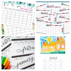 20 Handy Free Printable 2022 Calendars- A Cultivated Nest