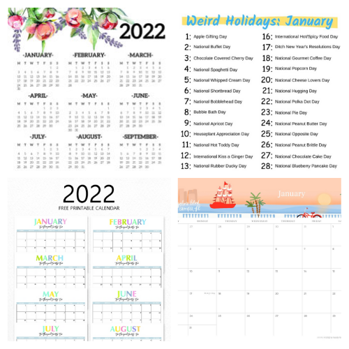 20 Handy 2022 Calendar Free Printables- Get ready and organized for 2022 with help from these beautiful and helpful free printable 2022 calendars! | #2022Calendars #freePrintables #printableCalendars #freePrintableCalendars #ACultivatedNest