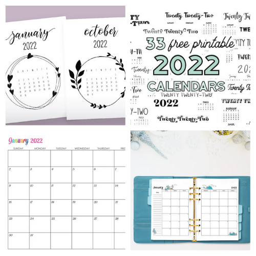 20 Handy 2022 Free Calendar Printables- Get ready and organized for 2022 with help from these beautiful and helpful free printable 2022 calendars! | #2022Calendars #freePrintables #printableCalendars #freePrintableCalendars #ACultivatedNest