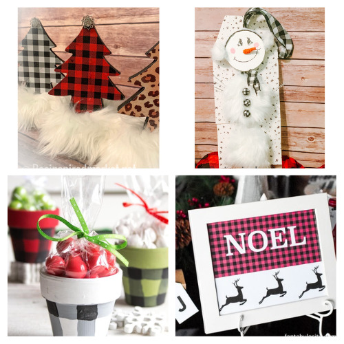 20 Gorgeous DIY Buffalo Plaid Christmas Decorations- For a festive farmhouse style way to decorate your home for Christmas, check out these gorgeous DIY buffalo check Christmas decorations! | buffalo plaid Christmas DIYs, #ChristmasDIY #ChristmasDecorations #buffaloCheck #ChristmasDecor #ACultivatedNest