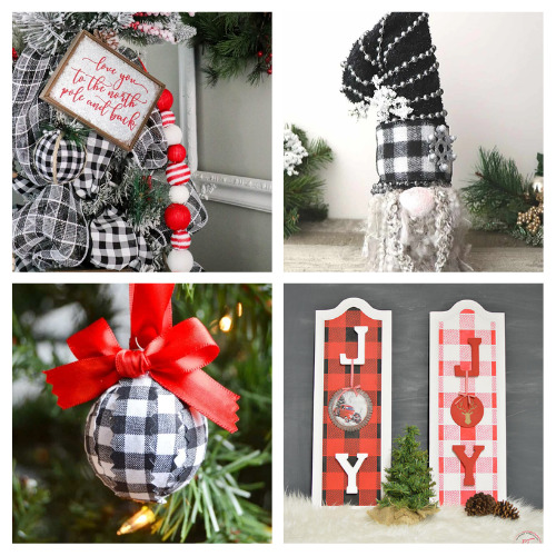 20 Gorgeous DIY Buffalo Plaid Christmas Decorations- For a festive farmhouse style way to decorate your home for Christmas, check out these gorgeous DIY buffalo check Christmas decorations! | buffalo plaid Christmas DIYs, #ChristmasDIY #ChristmasDecorations #buffaloCheck #ChristmasDecor #ACultivatedNest