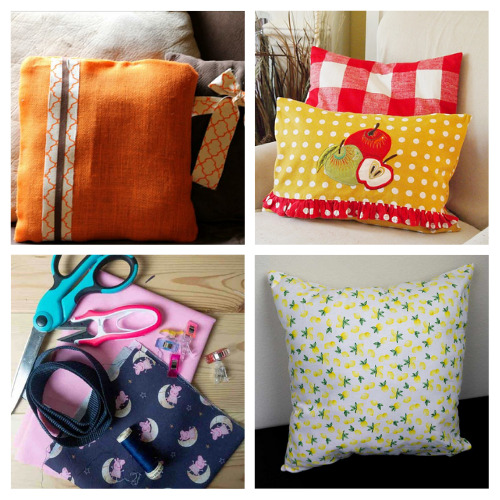 20 Easy DIY Pillow Covers- Easily update your home's décor on a budget with these DIY pillow covers! Some are no-sew projects, which are even easier! | homemade pillow case projects, #diy #diyProjects #diyPillowCovers #diyPillows #ACultivatedNest