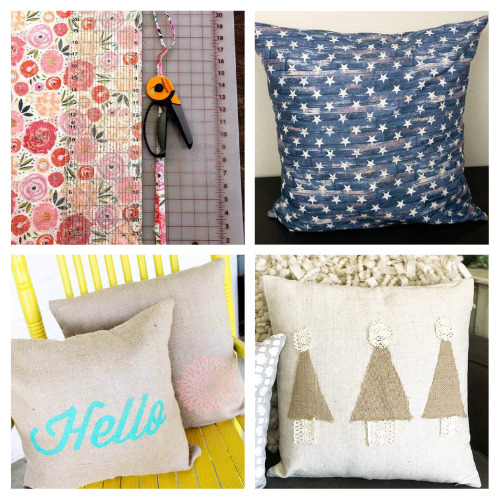 20 Easy Homemade Pillow Covers- Easily update your home's décor on a budget with these DIY pillow covers! Some are no-sew projects, which are even easier! | homemade pillow case projects, #diy #diyProjects #diyPillowCovers #diyPillows #ACultivatedNest