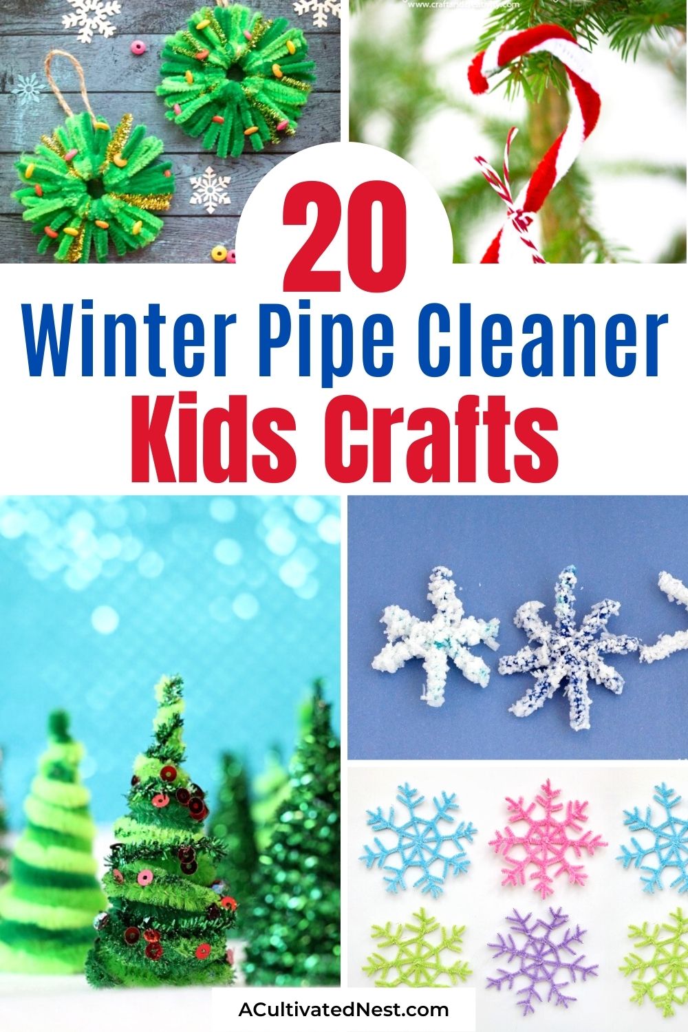20 Fun Winter Pipe Cleaner Kids Crafts