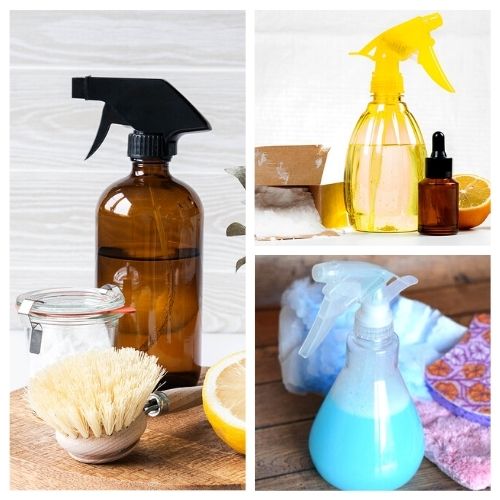 20 DIY Cleaning Sprays to Make At Home- Save money and clean your home naturally with these easy DIY cleaning sprays! It's so easy to make effective homemade cleaners! | #homemadeCleaners #diyCleaners #frugalLiving #saveMoney #ACultivatedNest