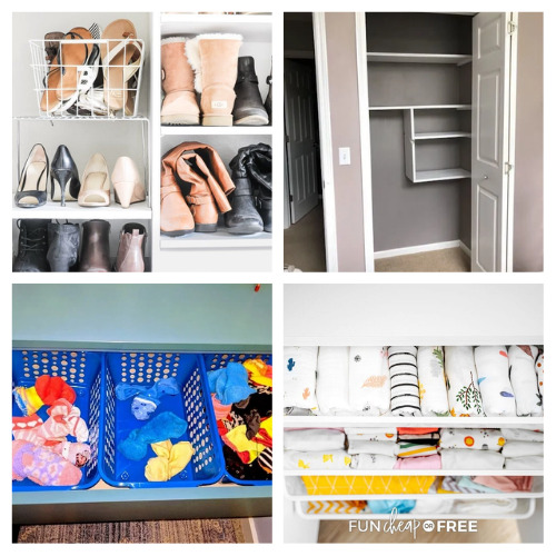 16 Genius Clothes DIY Organization Ideas- You can organize your clothes closet on a budget with these genius DIY clothes organizer ideas! They're so easy to do! | #organizationTips #clothesOrganization #clothesOrganizing #organizingTips #ACultivatedNest