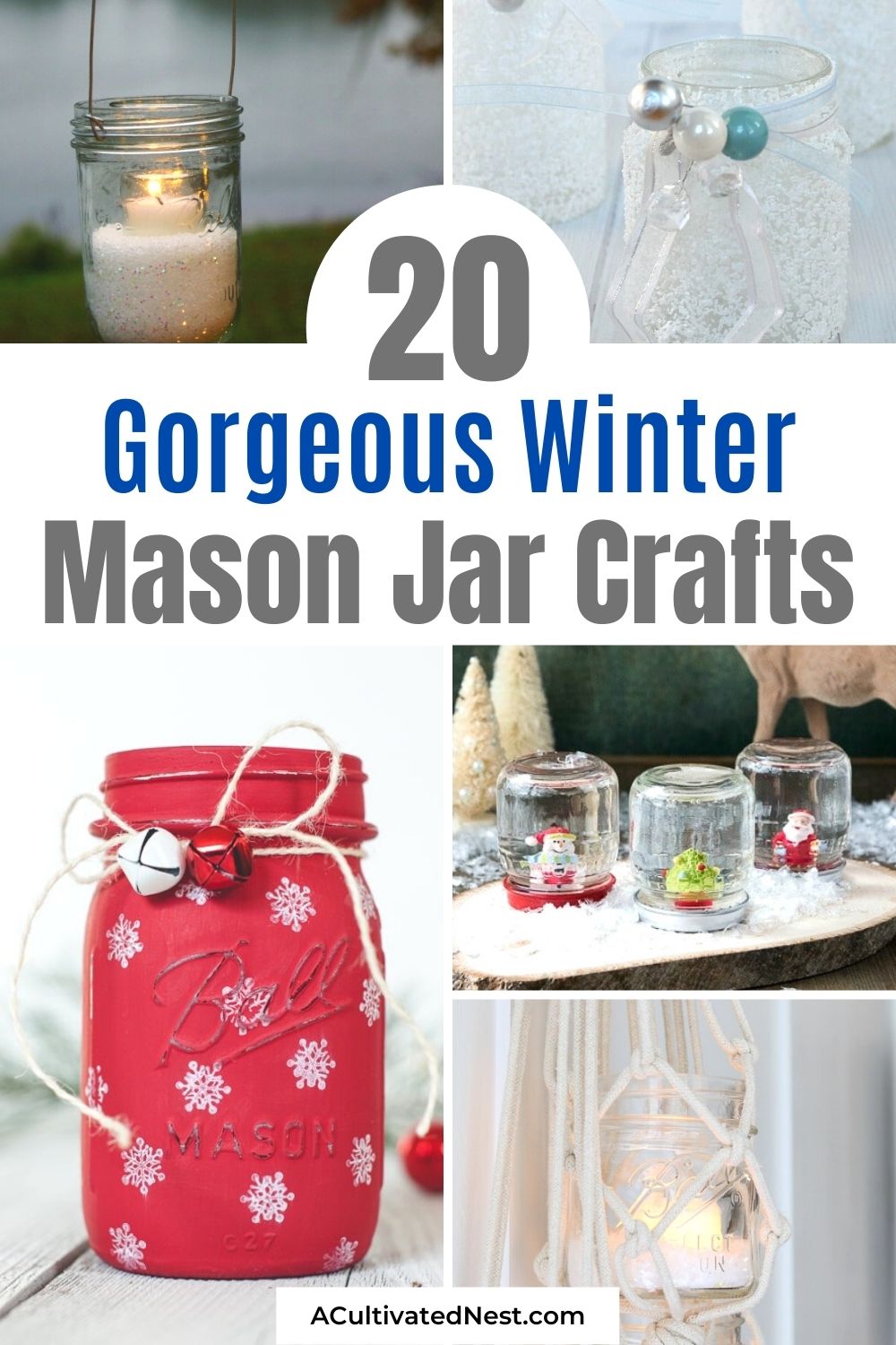 20 Gorgeous Winter Mason Jar Crafts 