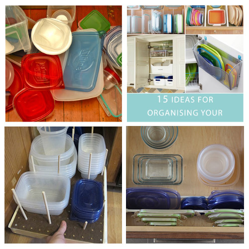16 Food Storage Container Organization Ideas- Tired of having to sift through a mess of plastic lids and containers? These food storage container organizing tips will get you organized fast! | Tupperware organizing, plastic container organizing, #organizingTips #organization #kitchenOrganization #organize #ACultivatedNest