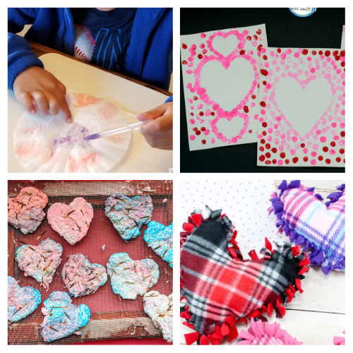 28 Kids Crafts for Valentine’s Day- For a fun and frugal way to help your kids celebrate Valentine's this year, check out these Valentine's Day kids crafts! | #ValentinesDay #kidsCrafts #kidsActivities #Valentines #ACultivatedNest