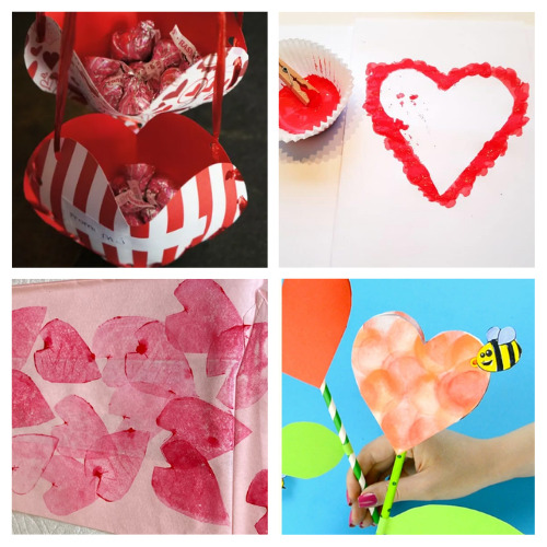 28 Kids Crafts for Valentine’s Day- For a fun and frugal way to help your kids celebrate Valentine's this year, check out these Valentine's Day kids crafts! | #ValentinesDay #kidsCrafts #kidsActivities #Valentines #ACultivatedNest