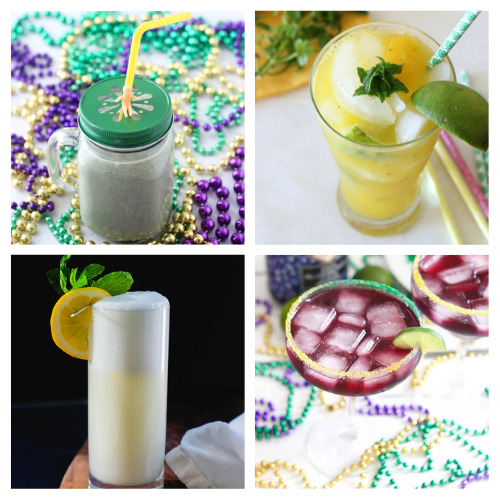 20 Delicious Mardi Gras Drink Recipes- Make your Mardi Gras party extra special with some delicious alcoholic and nonalcoholic Mardi Gras drink recipes! | #mardiGras #drinkRecipes #nonalcoholic #mardiGrasRecipes #ACultivatedNest