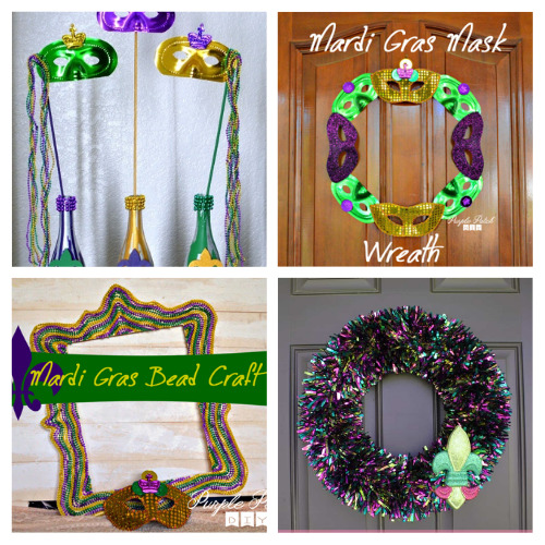 16 Festive DIYs for Mardi Gras- Want to get your home ready for Mardi Gras? Check out these festive Mardi Gras crafts to spruce up your space for this fun celebration! | homemade Mardi Gras decorations, #mardiGras #mardiGrasCrafts #diyProjects #mardiGrasDecorations #ACultivatedNest