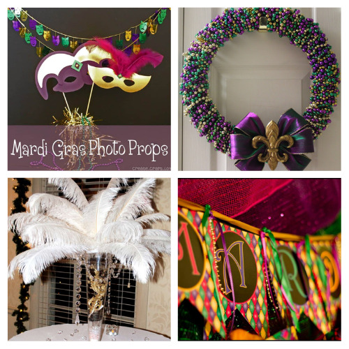 16 Festive Mardi Gras DIY Decorations- Want to get your home ready for Mardi Gras? Check out these festive Mardi Gras crafts to spruce up your space for this fun celebration! | homemade Mardi Gras decorations, #mardiGras #mardiGrasCrafts #diyProjects #mardiGrasDecorations #ACultivatedNest