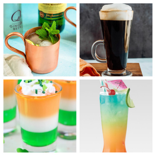 20 Festive St. Patty's Day Drinks- Find the perfect beverage in this list of St. Patrick's Day drinks! There are fruity, minty, alcoholic, and mocktail drinks for everyone to love! | #StPatricksDay #SaintPatricksDay #drinks #drinkRecipes #ACultivatedNest