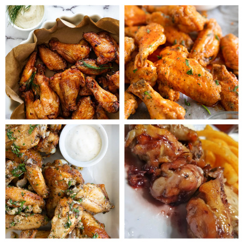 20 Tasty Homemade Wing Recipes- Whether you need a recipe for a sports watch party or your family's dinner, these tasty wing recipes are sure to be delicious! | #wings #wingRecipes #chickenRecipes #watchPartyRecipes #ACultivatedNest