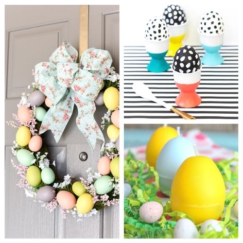 20 Fun Easter Egg Crafts- Check out my roundup of 20 Easter egg crafts to bring some color and joy to your home during Easter time! Some would make great gifts! | #Easter #diyProjects #crafts #EasterDIY #ACultivatedNest