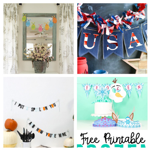 20 Beautiful DIY Buntings and Banners- Spruce up your home for different seasons, holidays, and parties with these beautiful DIY banners and buntings! | homemade banner craft, #diy #craft #bunting #banner #ACultivatedNest