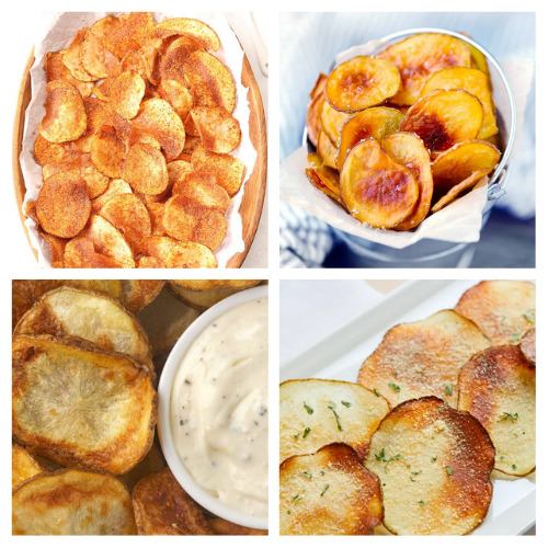 28 Delicious Homemade Potato Chip Recipes- Did you know that it's really easy to make your own homemade potato chips? Here are 28 delicious recipes for you to try! | #potatoChips #recipe #homemadePotatoChips #snackRecipes #ACultivatedNest