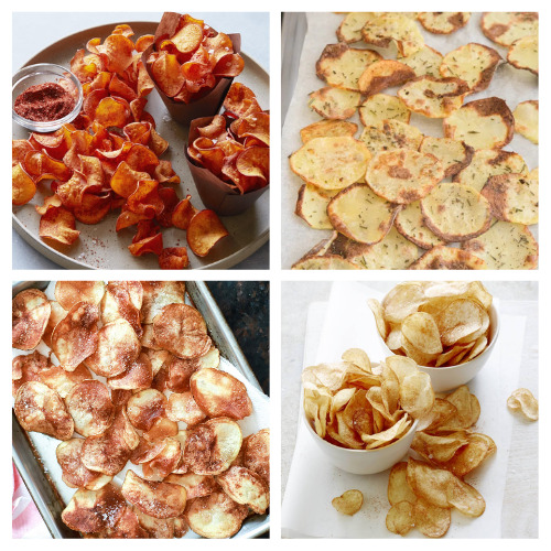 28 Delicious Homemade Potato Chip Recipes- Did you know that it's really easy to make your own homemade potato chips? Here are 28 delicious recipes for you to try! | #potatoChips #recipe #homemadePotatoChips #snackRecipes #ACultivatedNest