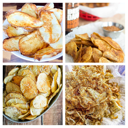 28 Delicious Potato Chip Recipes to Make from Scratch- Did you know that it's really easy to make your own homemade potato chips? Here are 28 delicious recipes for you to try! | #potatoChips #recipe #homemadePotatoChips #snackRecipes #ACultivatedNest