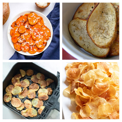 28 Delicious Potato Chip Recipes to Make from Scratch- Did you know that it's really easy to make your own homemade potato chips? Here are 28 delicious recipes for you to try! | #potatoChips #recipe #homemadePotatoChips #snackRecipes #ACultivatedNest