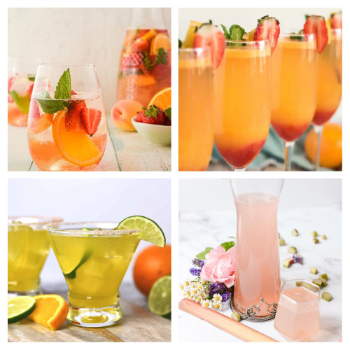 24 Tasty Spring Drink Recipes- Celebrate the delicious fresh flavors of spring with some tasty spring drink recipes! Alcoholic and nonalcoholic recipes are both included! | #recipe #drinkRecipe #springRecipes #drinks #ACultivatedNest