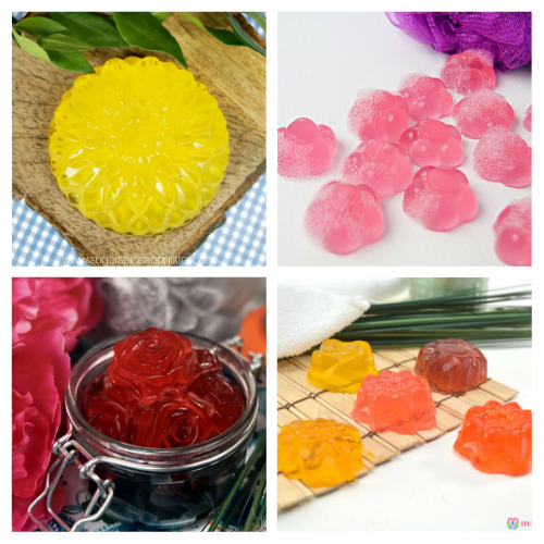20 Fun DIY Shower Jellies- Need a homemade gift, fun at-home project with the kids, or need to fill up your bathroom pantry? Check out these fun DIY shower jellies! | DIY jelly soaps, #diy #diyGifts #showerJellies #diyBeautyProducts #ACultivatedNest