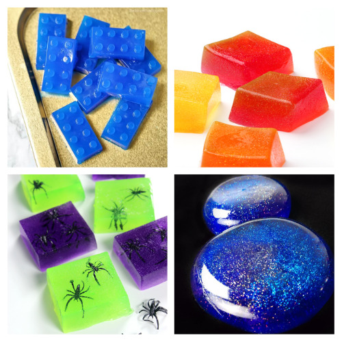 20 Fun DIY Shower Jelly Soaps- Need a homemade gift, fun at-home project with the kids, or need to fill up your bathroom pantry? Check out these fun DIY shower jellies! | DIY jelly soaps, #diy #diyGifts #showerJellies #diyBeautyProducts #ACultivatedNest