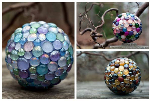 10 Beautiful DIY Garden Globes- Add a beautiful decorative touch to your garden or yard by making your own lovely DIY garden globes! They're so fun and easy to make! | #diy #gardenDIY #gardenGlobes #gazingGlobes #ACultivatedNest