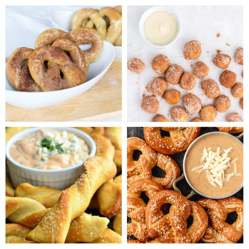 28 Homemade Pretzel Recipes You Have to Try- These homemade pretzel recipes are easy to make and taste delicious! There are so many different hard and soft pretzels you can make at home! | #pretzels #recipes #snackRecipes #snacks #ACultivatedNest