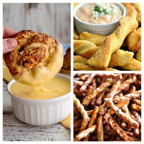 28 Homemade Pretzel Recipes You Have to Try- These homemade pretzel recipes are easy to make and taste delicious! There are so many different hard and soft pretzels you can make at home! | #pretzels #recipes #snackRecipes #snacks #ACultivatedNest