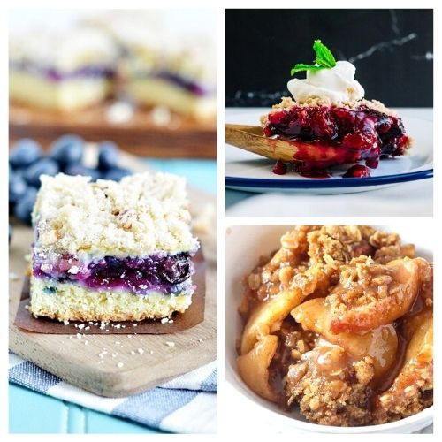 20 Tasty Baked Fruit Recipes- There are so many tasty baked fruit recipes available! Apple, berries, and more make up these delicious crumbles, cobbles, and other recipes! | ways to use up fruit, #baking #fruit #recipes #bakedFruit #ACultivatedNest
