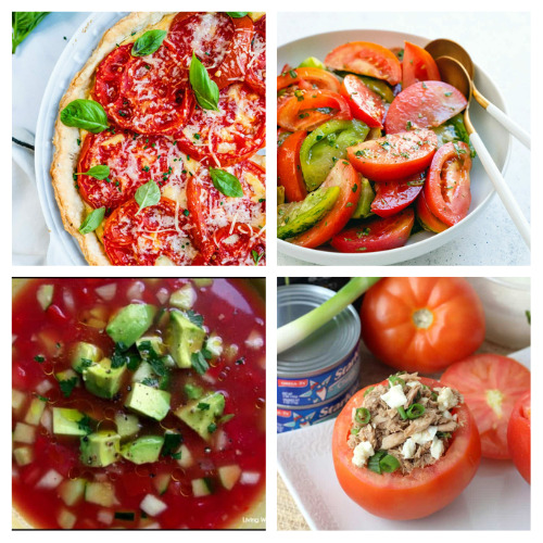 20 Delicious Ways to Use Tomatoes- Check out these delicious ways to use homegrown tomatoes! Get the most out of your garden with these recipes for your produce! | #recipes #tomatoes #tomatoRecipes #vegetarianRecipes #ACultivatedNest