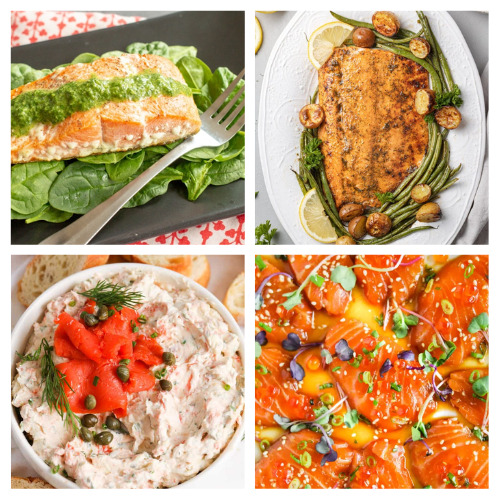 32 Delicious Salmon Recipes- Salmon is easy to cook and can be very delicious, if you have the right recipe! Here are 32 delicious salmon recipes you need to try! | healthy dinner ideas, healthy recipes, #salmon #fishRecipes #recipes #dinnerRecipes #ACultivatedNest