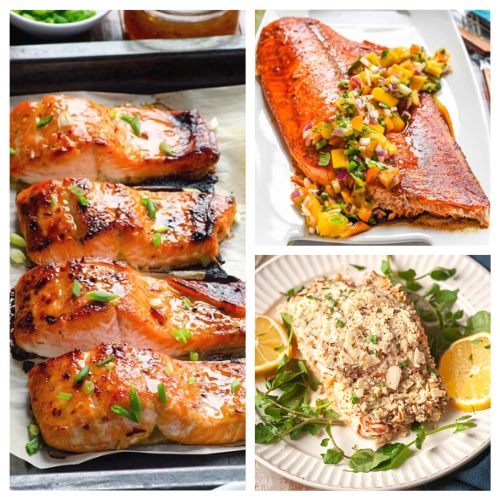 32 Delicious Salmon Recipes- Salmon is easy to cook and can be very delicious, if you have the right recipe! Here are 32 delicious salmon recipes you need to try! | healthy dinner ideas, healthy recipes, #salmon #fishRecipes #recipes #dinnerRecipes #ACultivatedNest