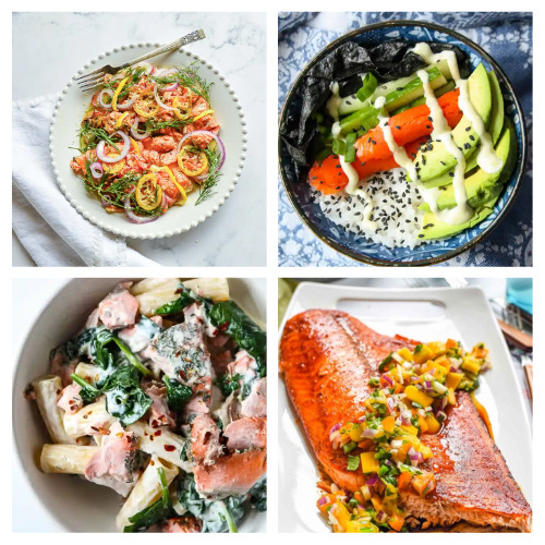 32 Delicious Salmon Dinner Ideas- Salmon is easy to cook and can be very delicious, if you have the right recipe! Here are 32 delicious salmon recipes you need to try! | healthy dinner ideas, healthy recipes, #salmon #fishRecipes #recipes #dinnerRecipes #ACultivatedNest