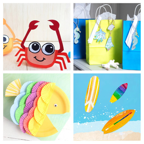 32 Fun Sea Crafts for Kids- Do your kids love the sea or beach? Then they'll love making these fun ocean crafts for kids! There are so many fun animals they can make! | ocean animal crafts, #kidsCrafts #kidsActivities #craftsForKids #oceanCrafts #ACultivatedNest