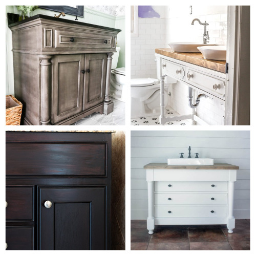 16 Beautiful Bathroom DIY Vanity Projects- Want to update your bathroom? Check out these beautiful bathroom vanity DIY projects to give your home a new look on a budget! | #diyProjects #DIY #bathroomDecor #bathroomRenovation #ACultivatedNest