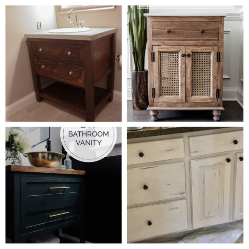 16 Beautiful DIY Bathroom Vanity Projects- Want to update your bathroom? Check out these beautiful bathroom vanity DIY projects to give your home a new look on a budget! | #diyProjects #DIY #bathroomDecor #bathroomRenovation #ACultivatedNest