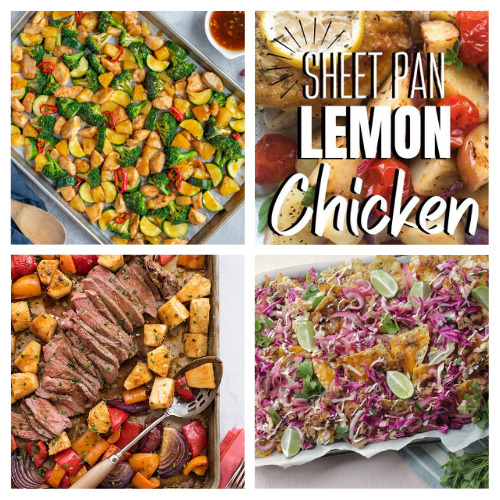 28 Delicious Sheet Pan Dinner Recipes- Have an easy time with dinner tonight, and put together one of these delicious sheet pan dinner recipes! There are so many to try! | easy dinner ideas, #sheetPanDinner #dinnerRecipes #dinner #recipes #ACultivatedNest