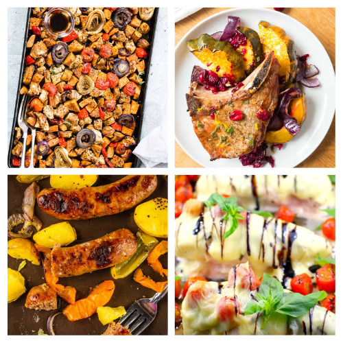 28 Delicious Sheet Pan Meal Ideas- Have an easy time with dinner tonight, and put together one of these delicious sheet pan dinner recipes! There are so many to try! | easy dinner ideas, #sheetPanDinner #dinnerRecipes #dinner #recipes #ACultivatedNest