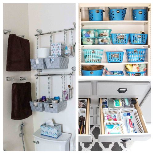 20 Genius Dollar Store Bathroom Organization Hacks- Find the perfect frugal way to keep your bathroom tidy and organized with these clever dollar store bathroom organization hacks! | organizing on a budget from the dollar store, #organizingTips #dollarStoreOrganizing #organization #homeOrganization #ACultivatedNest