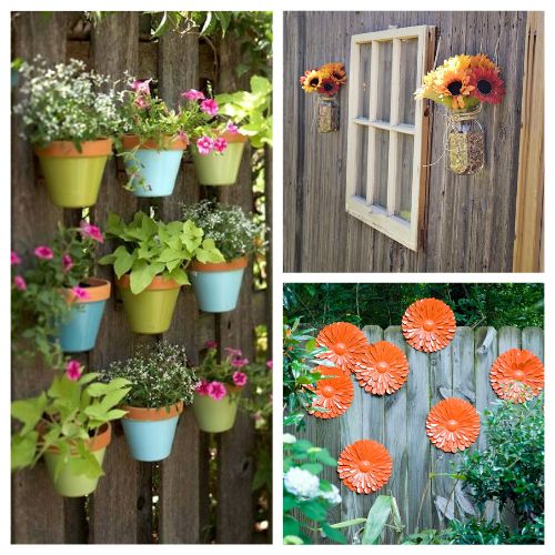 24 Gorgeous Backyard Fence Décor Ideas- If you'd like some fun and frugal ways to update your fence, check out these gorgeous DIY backyard fence décor ideas! | #backyardDecor #backyardDIY #DIY #fenceDecor #ACultivatedNest