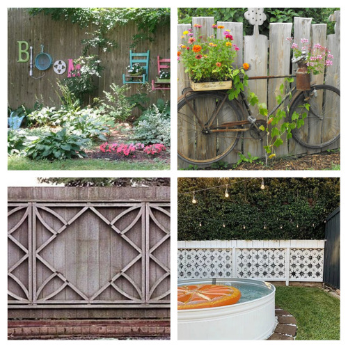 24 Gorgeous Backyard Fence DIY Décor Ideas- If you'd like some fun and frugal ways to update your fence, check out these gorgeous DIY backyard fence décor ideas! | #backyardDecor #backyardDIY #DIY #fenceDecor #ACultivatedNest