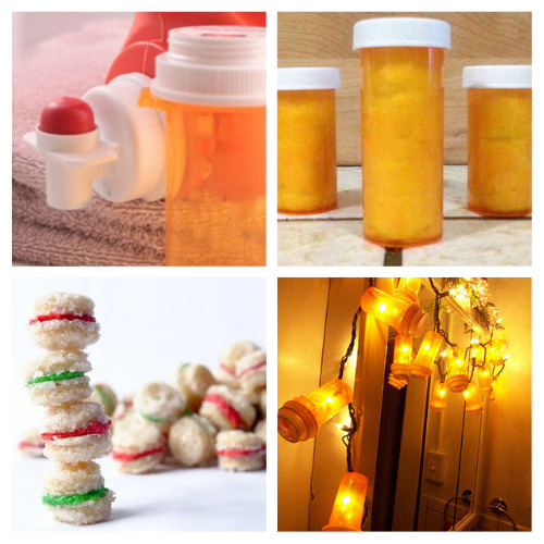 24 Ways to Upcycle Pill Bottles- When you've taken all the medicine in a pill bottle, don't throw it out, repurpose it! Here are many clever ways to upcycle pill bottles! | DIY organizers, upcycled organization, #upcycling #upcycleProject #repurpose #DIY #ACultivatedNest