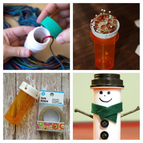 24 Pill Bottle Repurpose DIYs- When you've taken all the medicine in a pill bottle, don't throw it out, repurpose it! Here are many clever ways to upcycle pill bottles! | DIY organizers, upcycled organization, #upcycling #upcycleProject #repurpose #DIY #ACultivatedNest