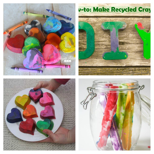20 Fun Homemade Crayons- Create some fun homemade crayons with your kiddos for the tub, coloring, and gifts. They are easy to make and will bring smiles to your home! | #crafts #homemadeCrayons #upcycling #craftsForKids #ACulitvatedNest