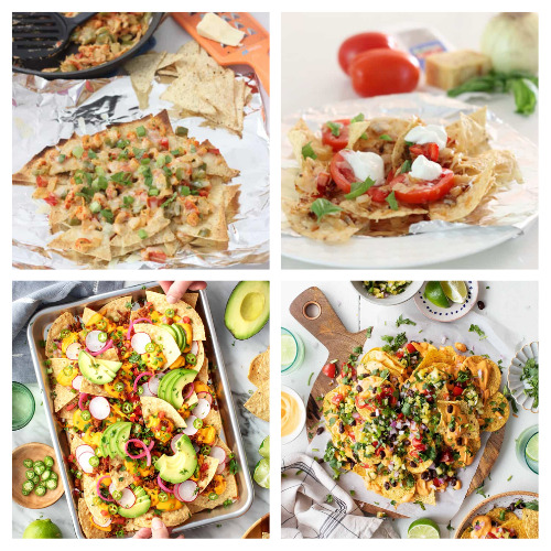 20 Delicious Nachos Recipes to Feed a Crowd- Having a big get-together? Try some nachos recipes to feed your crowd! Everyone will be happy & most of these recipes don't take long to make! | #nachos #recipes #dinnerRecipes #dessertNachos #ACultivatedNest