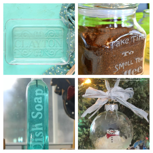 16 Fun Etched Glass DIY Projects- Want to try a new hobby or make some homemade gifts for your loved ones? Check these fun etched glass crafts for something new to try! | how to etch glass, #diyGifts #craft #homemadeGifts #diyProjects #ACultivatedNest